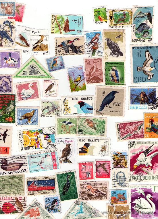 Sellos: 3091- 54 SELLOS DIFERENTES MUNDIALES TEMA AVES