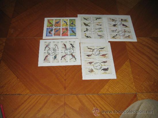 Sellos: 5 hojitas de p&aacute;jaros. - Foto 1