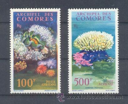 Sellos: COMORES.   YVERT AV 5/6 ** - Foto 1