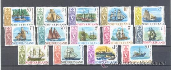 Sellos: NORFOLK.   YVERT 79/92 ** - Foto 1