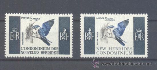Sellos: NUEVAS HEBRIDAS.-   YVERT  255/56 ** - Foto 1