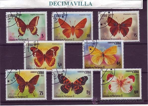 Sellos: FAUNA, CUBA, MARIPOSAS, 2013, L309 - Foto 1