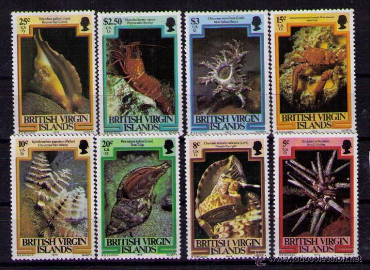 Briefmarken: BRITISH VIRGIN ISLANDS 1979-80 - FAUNA MARINA - YVERT N&ordm; 371-378**