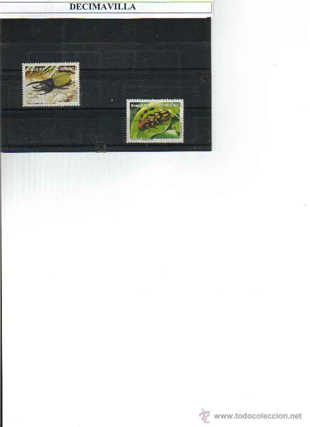 Sellos: BRASIL, 1993, 2078/79, INSECTOS - Foto 1