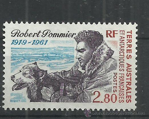 Sellos: TAAF ANTARTIDA FRANCESA ROBERT POMMIER PERRO FAUNA