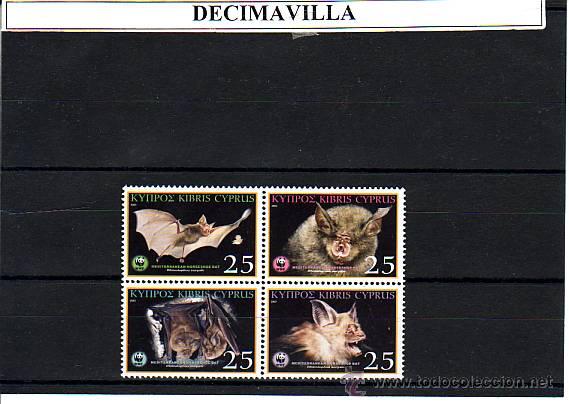 Sellos: CHIPRE, WWF, 2003, 1024/27, MURCIELAGOS - Foto 1