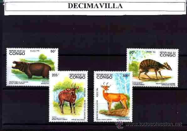 Sellos: CONGO, FAUNA DIVERSA, 1994, 994/97 - Foto 1