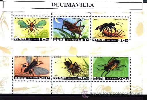 Sellos: COREA, 1993, H.B. 129/30, INSECTOS - Foto 1