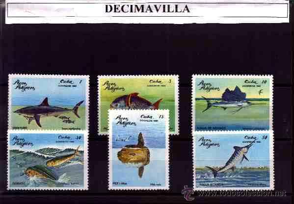 Sellos: CUBA, 1981, 2443/48, PECES - Foto 1