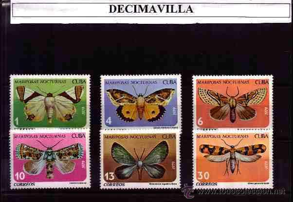 Sellos: CUBA, 1979, 2121/26, MARIPOSAS - Foto 1