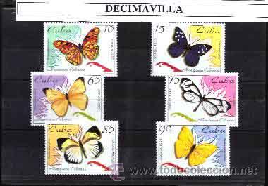 Sellos: CUBA, 1995, 3443/48, MARIPOSAS - Foto 1