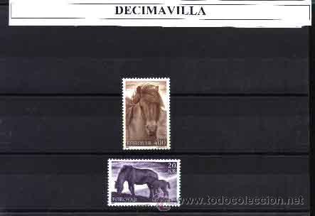 Sellos: FEROE, 1993, 244/45, CABALLOS - Foto 1