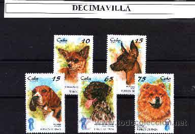 Sellos: CUBA, 1998, 3708/12, PERROS - Foto 1
