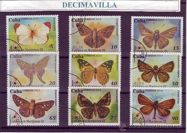 Sellos: FAUNA, CUBA, MARIPOSAS, 2014, L318 - Foto 1