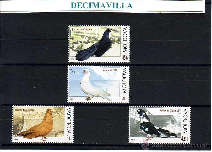 Sellos: MOLDAVIA, PALOMAS, 2012, 690/93, FAAV261 - Foto 1