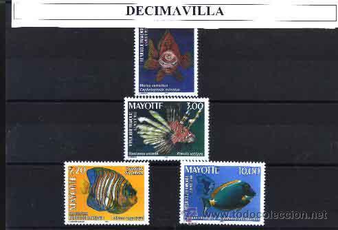 Sellos: MAYOTTE, 1999, 71/74, PECES - Foto 1