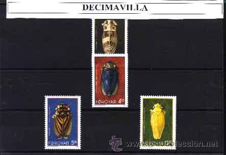 Sellos: FEROE, 1995, 268/71, INSECTOS - Foto 1