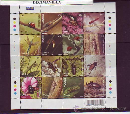 Sellos: MALTA, INSECTOS, 2005, 1347/62 - Foto 1