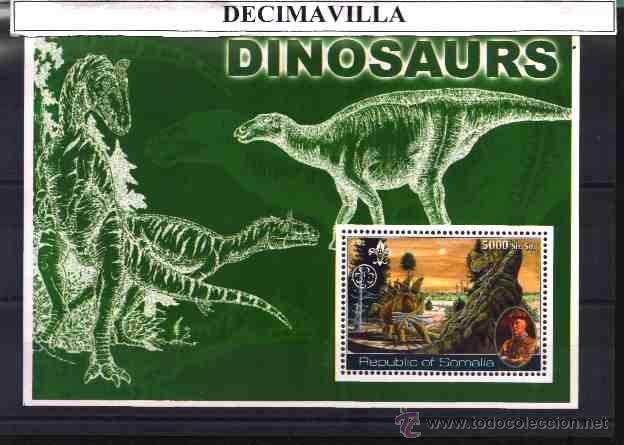 Sellos: SOMALIA, DINOSAURIOS, 2002, HOJA-BLOQUE - Foto 1