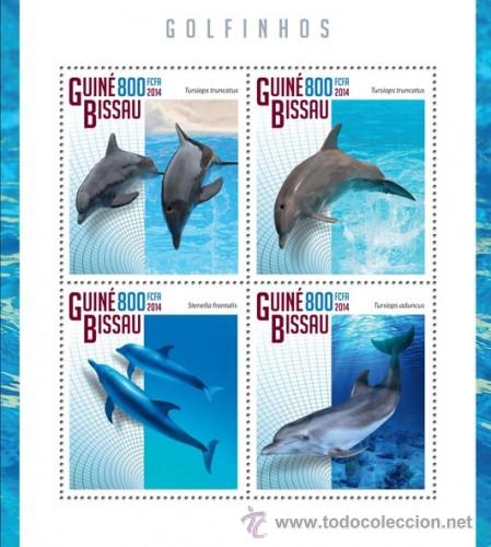 Sellos: Guinea Bissau 2014 - DELFINES - Foto 1