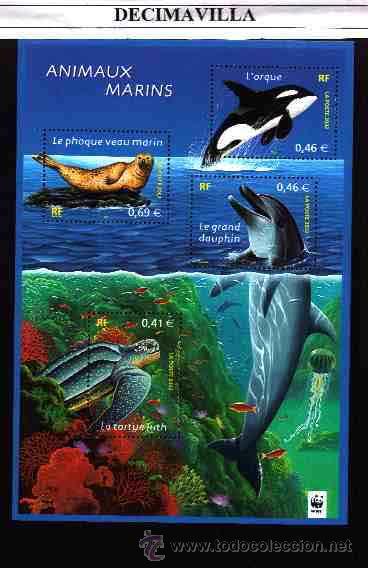 Sellos: FRANCIA, 2002, HOJA-BLOQUE, WWF - Foto 1