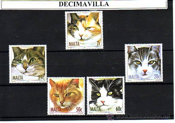 Sellos: MALTA, GATOS, 2004, 1286/90 - Foto 1