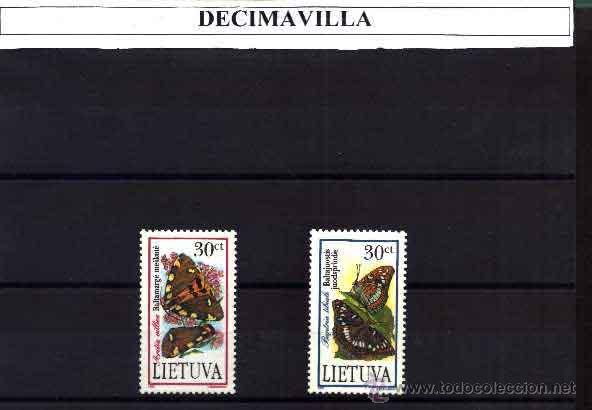 Sellos: LITUANIA, 1995, 513/14, MARIPOSAS - Foto 1