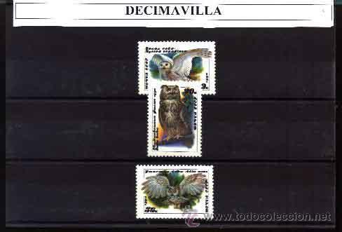 Sellos: URSS, 1990, 5725/27, BUHOS, FAAV187 - Foto 1