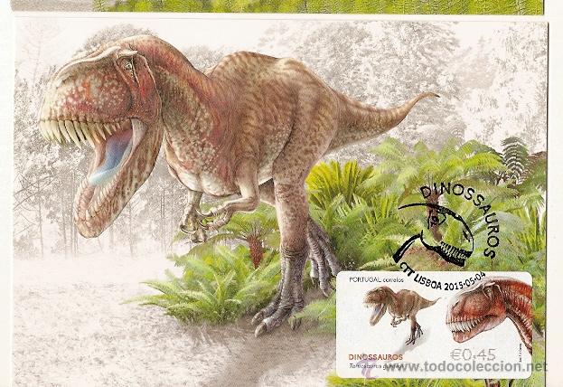 Sellos: Portugal  & M&aacute;ximo Postal, Dinossauros 2015 (2) - Foto 1