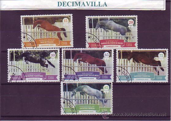 Sellos: FAUNA, CUBA, CABALLOS, 2014, L320 - Foto 1