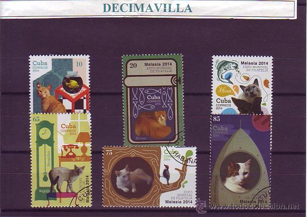 Sellos: FAUNA, CUBA, GATOS, 2014, L328 - Foto 1