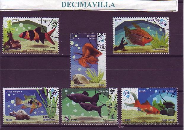 Sellos: FAUNA, CUBA, PECES, 2015, L334 - Foto 1
