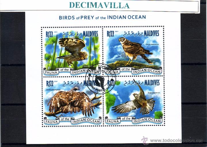 Sellos: L668, MALDIVAS, 2014, AVES DE PRESA - Foto 1