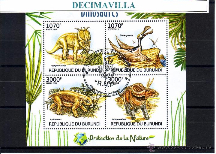 Sellos: L573, BURUNDI, 2012, DINOSAURIOS - Foto 1
