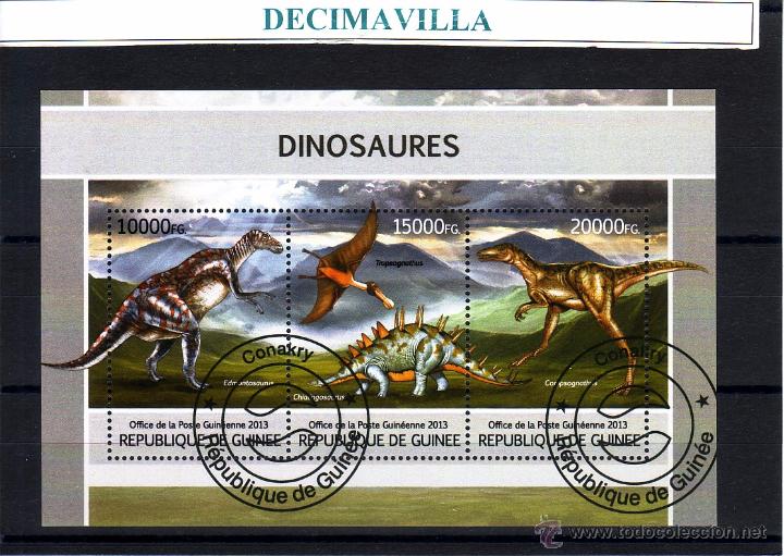 Sellos: L604, GUINEA, 2013, DINOSAURIOS - Foto 1
