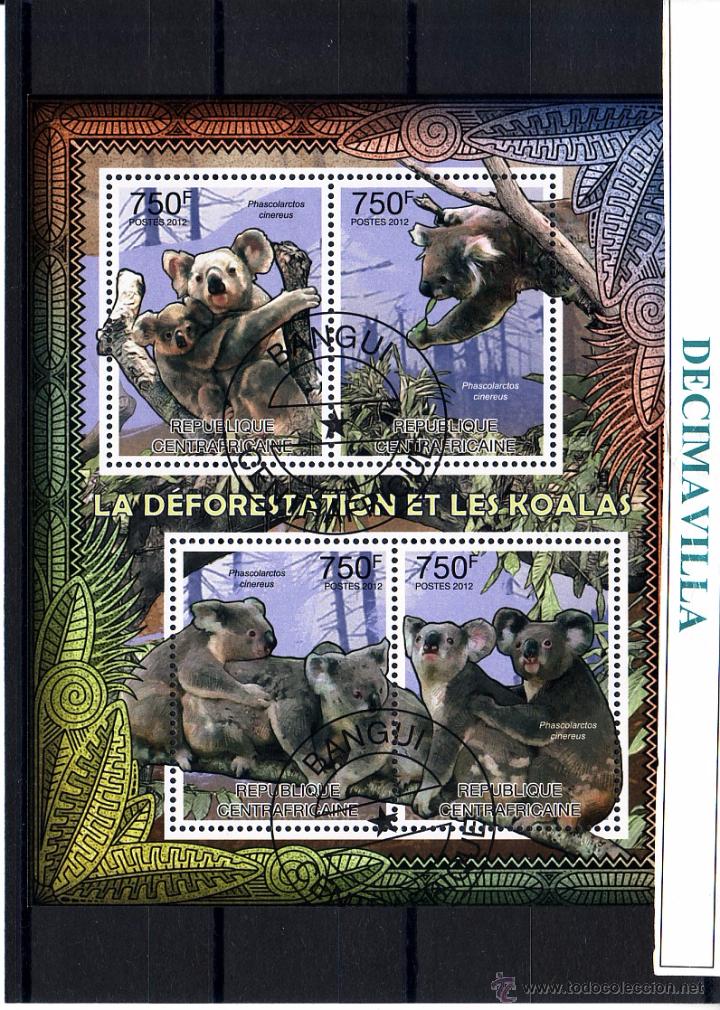 Sellos: L579, REP. CENTROAFRICANA, 2012, KOALAS - Foto 1