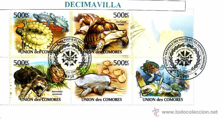 Sellos: L599, COMORES, 2011, TORTUGAS - Foto 1