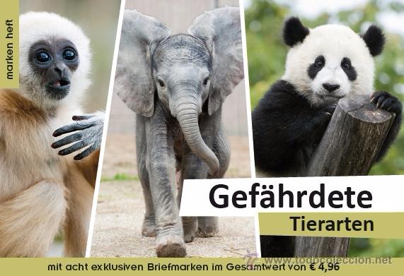 Sellos: Austria 2015 - Gef&auml;hrdete Tierarten (Markenheft) - Foto 1