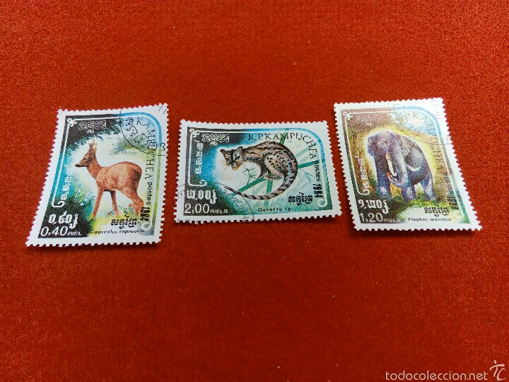 Sellos: KAMPUCHEA SERIE ANIMALES - Foto 1