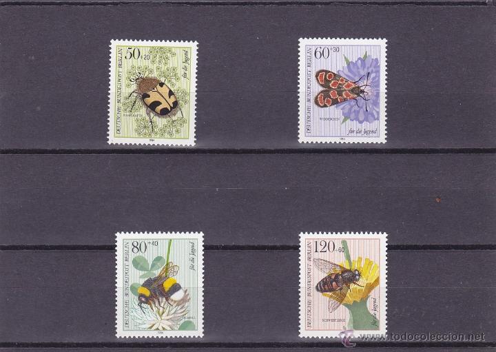 Briefmarken: MARIPOSAS/INSECTOS.ALEMANIA BERLIN.1984.Y.-673/676.NUEVA.