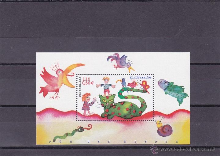 Briefmarken: MARIPOSAS/PAJAROS/GATOS.ALEMANIA FEDERAL.2001.Y.-HB-54.NUEVA.
