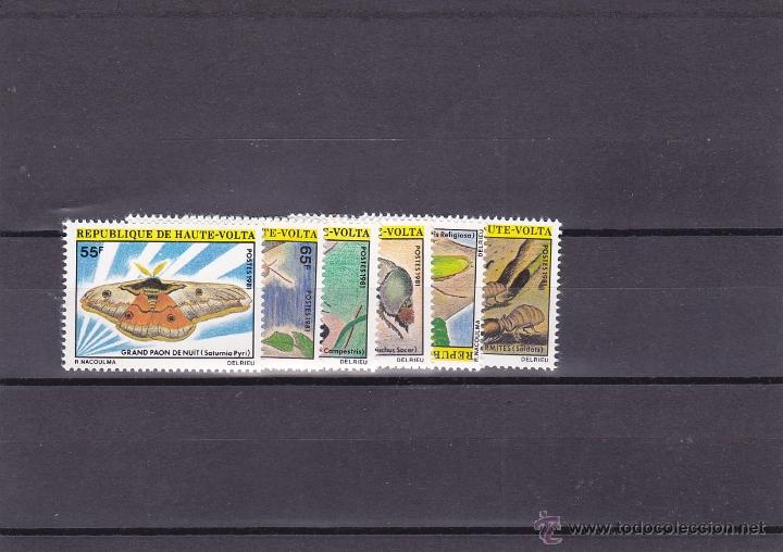 Timbres: MARIPOSAS/INSECTOS.ALTO VOLTA.1981.Y.-535/540.NUEVA.