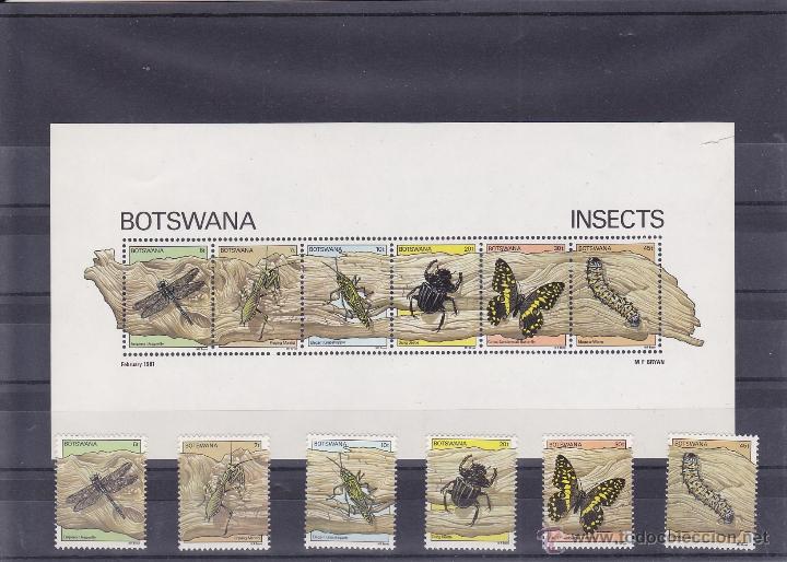 Briefmarken: BOTSWANA.1981.MARIPOSAS/INSECTOS.Y.-416/421-HB-15.NUEVA.