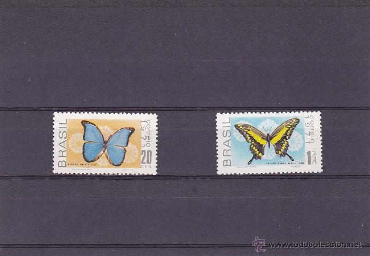Timbres: BRASIL.1971MARIPOSAS.Y.-950/951.NUEVA.