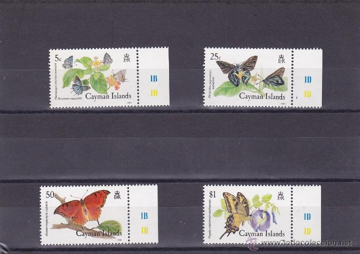 Timbres: CAIMAN.1988.MARIPOSAS.Y.-621/624.NUEVA.