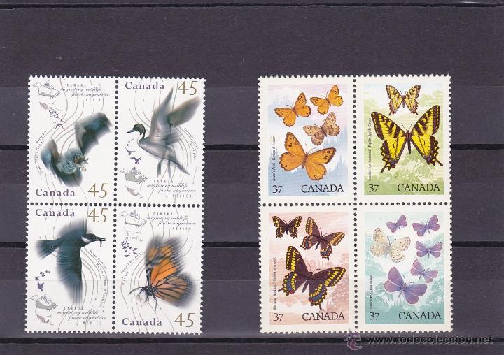 Briefmarken: CANADA.1988-95.MARIPOSAS/PAJAROS.Y.-1052/55-1422/25.NUEVA.