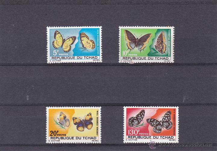 Sellos: CHAD.1967.MARIPOSAS. Y.-137/140.NUEVO.
