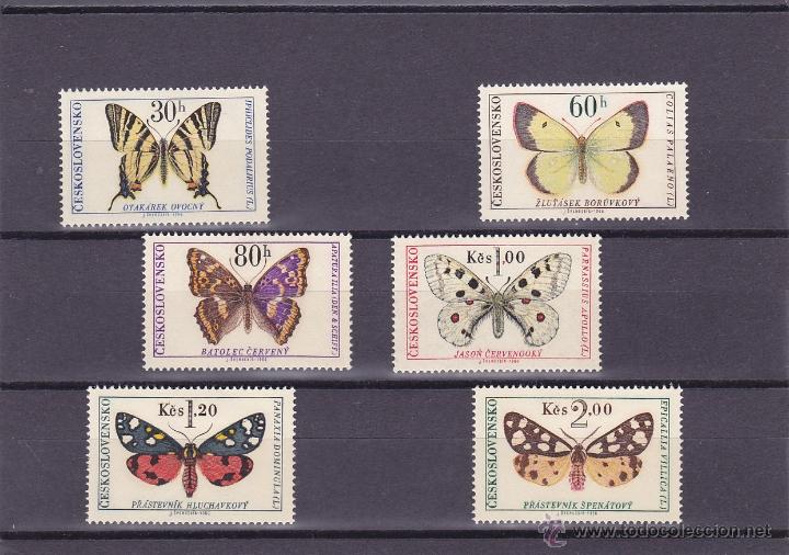 Selos: CHECOSLOVAQUIA.1966.MARIPOSAS. Y.-1483/1488.NUEVO.