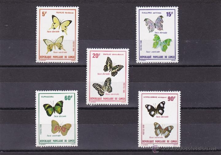 Briefmarken: CONGO.1980.MARIPOSAS. Y.-566/570.NUEVO.