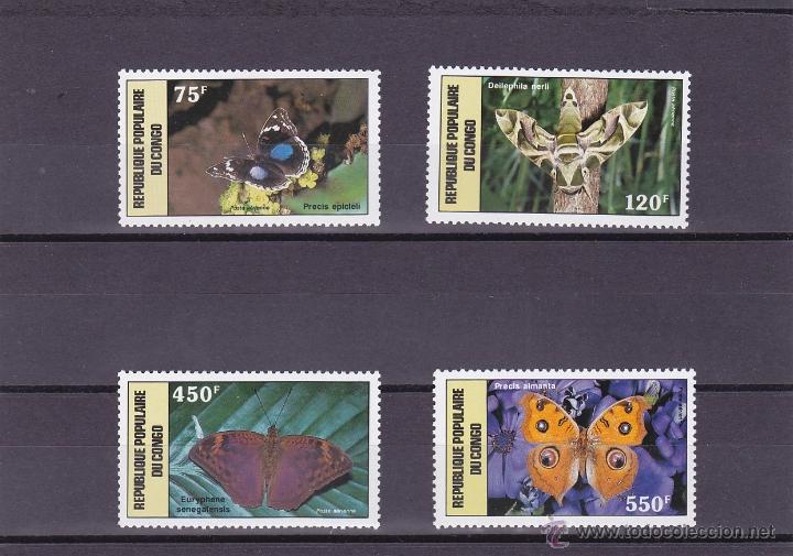 Briefmarken: CONGO.1987.MARIPOSAS. Y.-A371/374.NUEVO.